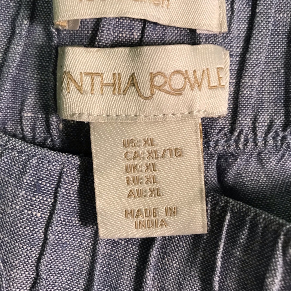 Cynthia Rowley Blue Linen Pants
